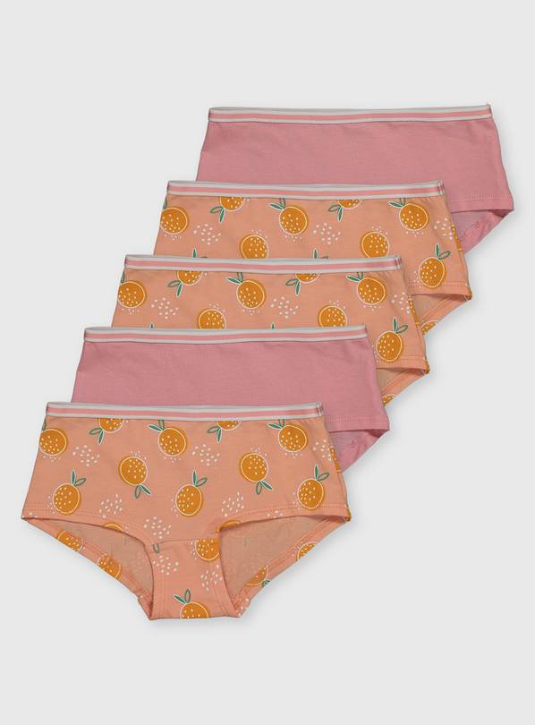 Fruit Print Shorts Style Briefs 5 Pack - 6-7 years